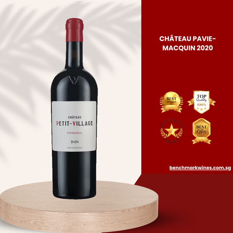 Château Petit-Village Pomerol AOC 2020, Pack of 3, 750ml