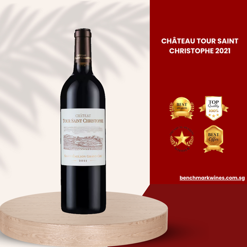 Château Tour Saint Christophe Saint-Emilion Grand Cru AOC 2021, Pack of 12, 750ml Each