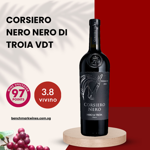 Corsiero Nero Nero di Troia VdT 2021 Puglia, 750ml