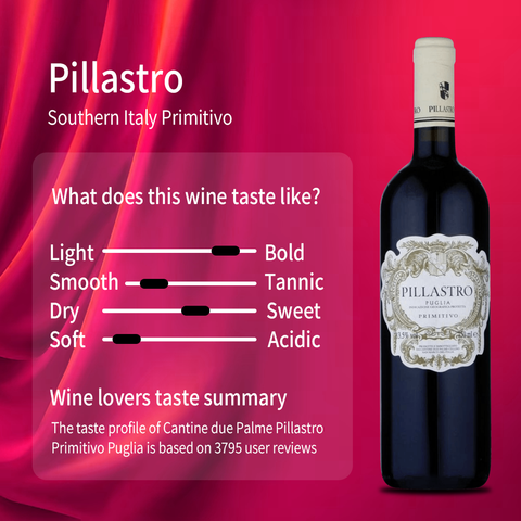 Cantine due Palme Pillastro Primitivo 2022 Puglia, 750ml