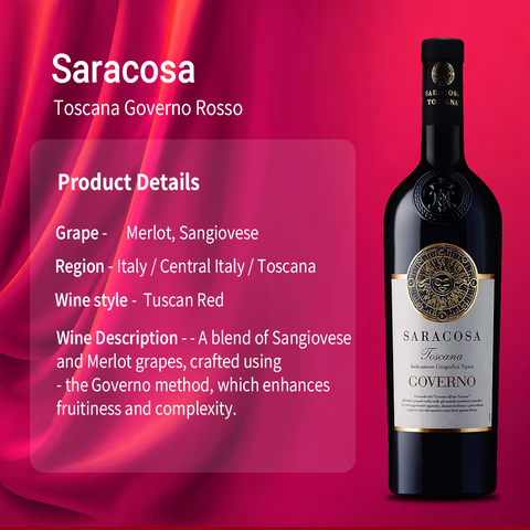 Saracosa 'Governo Rosso' Sangiovese-Merlot 2021 Toscana, 750ml