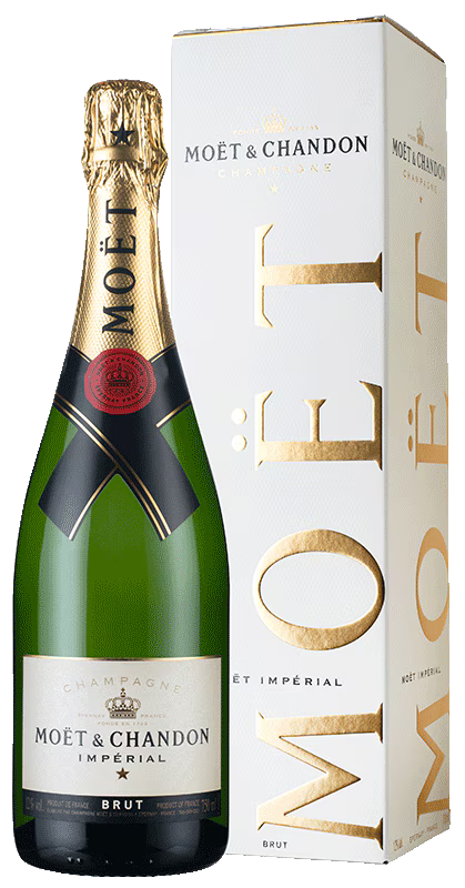 Moet & Chandon Brut NV France Champagne with Gift Box, 750ml
