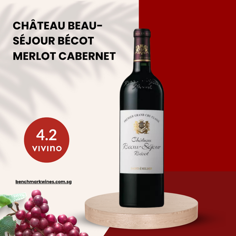 Château Beau-Séjour Bécot Merlot Cabernet 2020 Red Wine, 750ml
