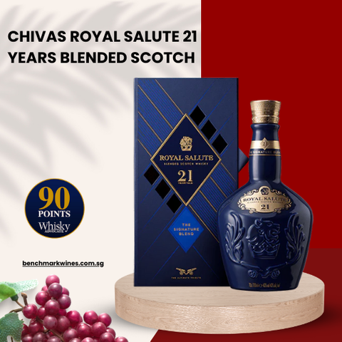 Chivas royal salute 21 years blended scotch whiskey with Gift box, 700ml