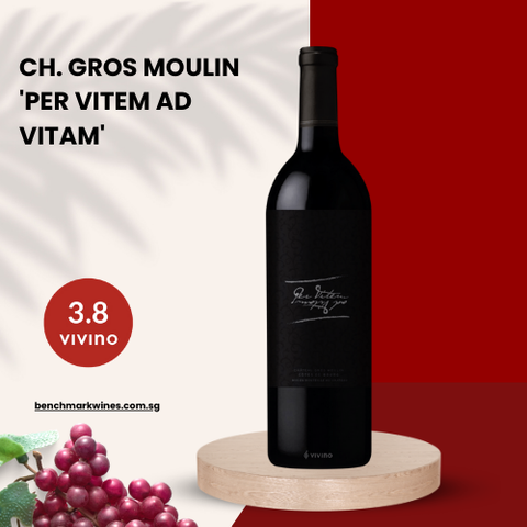 Ch. Gros Moulin 'Per Vitem Ad Vitam' Côtes de Bourg Rouge 2015, 750ml