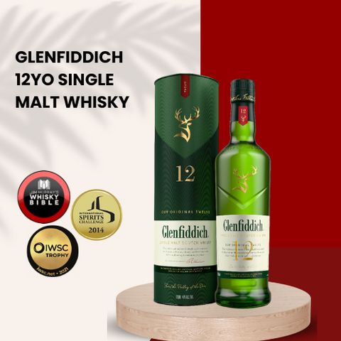 Glenfiddich 12 Years Single Malt Scotch Whisky 700ML