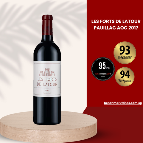 Les Forts de Latour Pauillac AOC 2017, Pack of 6, 750ml Each