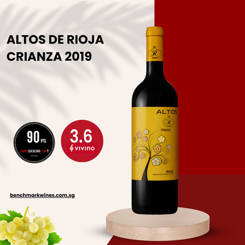 Altos R Crianza Tempranillo 2019 Rioja, 750ml