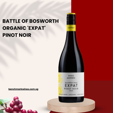 Battle of Bosworth Organic 'Expat' Pinot Noir 2023 (McLaren Vale) Red Wine, 750ml