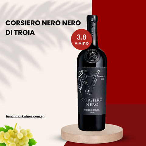 Corsiero Nero Nero di Troia VdT 2021 (Puglia) Red Wine, 750ml