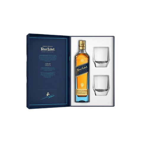 Johnnie Walker Blue Label with Glasses, 70cl