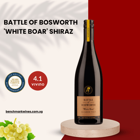 Battle of Bosworth Organic 'White Boar' Amarone Style Shiraz 2017 McLaren, 750ml - Red WineBenchmark Wines