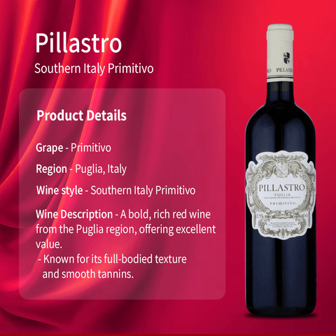 Cantine due Palme Pillastro Primitivo 2022 Puglia, 750ml - Red WineBenchmark Wines