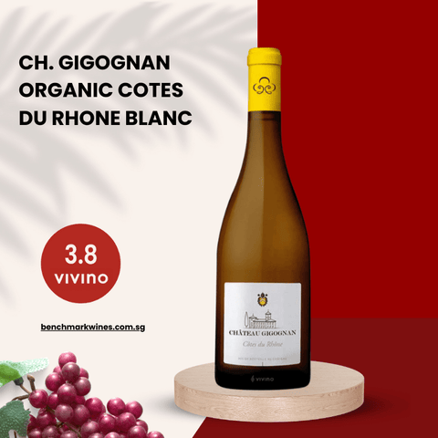 Ch. Gigognan Organic Blanc 2019 Cotes du Rhone, 750ml - White WineBenchmark Wines