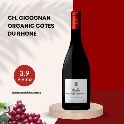 Ch. Gigognan Organic Rouge 2019 Cotes du Rhone, 750ml - Red WineBenchmark Wines
