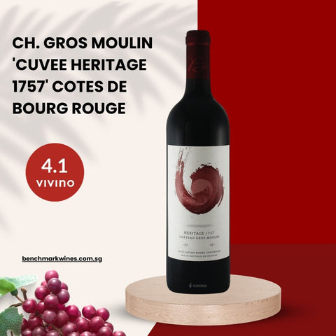 Ch. Gros Moulin 'Cuvee Heritage 1757' Cotes de Bourg Rouge 2016, 750ml - Red WineBenchmark Wines
