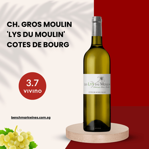 Ch. Gros Moulin 'Lys du Moulin' Cotes de Bourg Blanc 2019, 750ml - White WineBenchmark Wines
