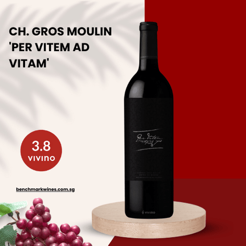 Ch. Gros Moulin 'Per Vitem Ad Vitam' Côtes de Bourg Rouge 2015, 750ml - Red WineBenchmark Wines