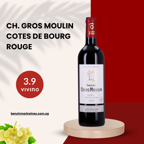 Château Gros Moulin Cotes de Bourg Rouge 2018, 750ml - Red WineBenchmark Wines