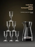 Chinese - Style Liquor Divider & Shooter Glass Gift Set - Elegant Home Wine & Spirits Serveware (1 Carafe + 6 Cups) - Glass setBenchmark Wines