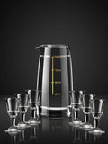 Chinese - Style Liquor Divider & Shooter Glass Gift Set - Elegant Home Wine & Spirits Serveware (1 Carafe + 6 Cups) - Glass setBenchmark Wines