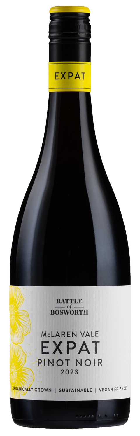 Battle of Bosworth Organic 'Expat' Pinot Noir 2023 (McLaren Vale) Red Wine, 750ml