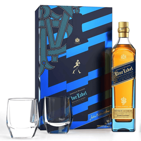 Johnnie Walker Blue Label with Glasses, 70cl - whiskeyBenchmark Wines