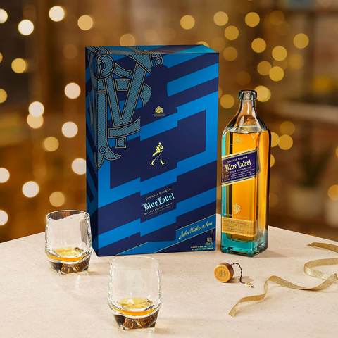 Johnnie Walker Blue Label with Glasses, 70cl