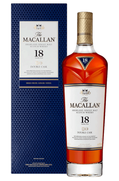 Macallan 18 Year Double Cask 700ml w/Gift Box - WhiskyBenchmark Wines