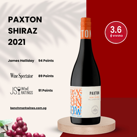 Paxton Organic Preservative Free 'NOW' Shiraz 2021 McLaren Vale, 750ml - Red WineBenchmark Wines