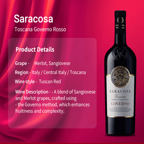 Saracosa 'Governo Rosso' Sangiovese - Merlot 2021 Toscana, 750ml - Red WineBenchmark Wines